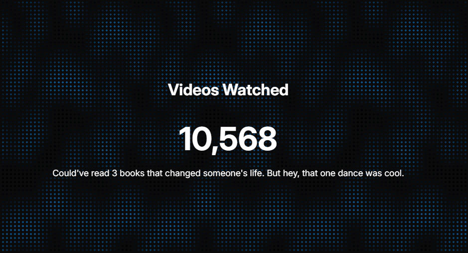 TikTok Wrapped 2025 Preview - Videos Watched: 10,568